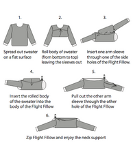 Burgundy Flight Fillow | Travel Pillow You Stuff With Your Clothes | Turn Your Sweater into a Travel Pillow